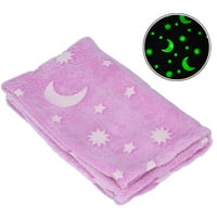 Размито одеяло, меко двустранно многофункционално светещо полиестерно одеяло за диван за тийнейджъри лилаво