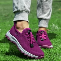 Женски обувки маратонки с нисък топ дишащи ежедневни маратонки леки женски спортни обувки лилаво 8.5