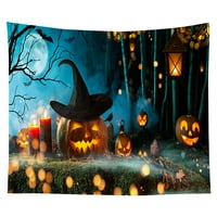 Virmaxy Sales Halloween Tapestry с фона на печат на черепа, висящ на стената на спалнята многоцветна