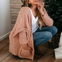 Ybenlow дамски плетен жилетка за батвайнг ръкав огромен пуловер бохо палто
