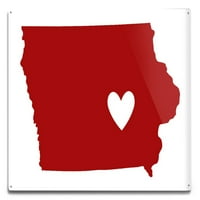 Айова, държавни очертания и сърце