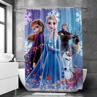 Замразена завеса за душ, принцеса душ завеса вода доказателство душ завеса душ завеса за баня комплект за деца