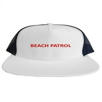 Шапка на плажен патрул - бяла с червен печат, един размер