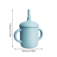 Holloyiver Mini Baby Silicone Cups с ягода на капака Sippy Cuprelable Unbreakable Training Cup за малко дете