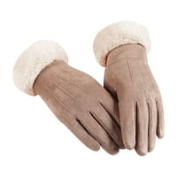 Pgeraug ръкавици за женски ръкавици през есента и зимата ветровита топли плюс кадифени ръкавици многоцветни