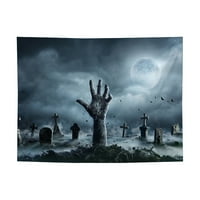 Таброс плат Хелоуин стена кърпа вещица гробище тиква смешно Хелоуин