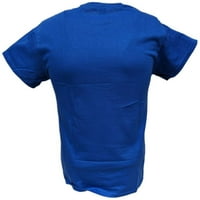 Ultimate warrior поза синя мъжка тениска wwe