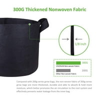 Галон чанти за отглеждане черно облекло засаждане на саксии отглеждат торбички тъкани дръжки за зеленчуци