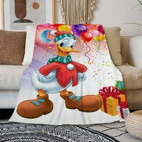 Доналд патица хвърляне на одеяло Практическо одеяло за пътуване леко топло за подарък за рожден ден