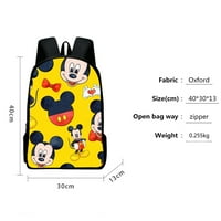 Mickey Mouse Print Bag Modern Schoolbag за ученици Лека 3Pack