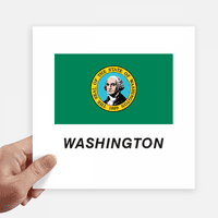 Американски държавен флаг очертан стикер етикети стена снимка лаптоп декол за самозалепване