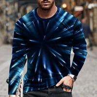 Виадха мъжки ризи за пуловер Небрежен кръгъл врат с къс ръкав пуловер от печата тениска блуза