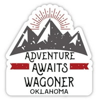 Wagoner Oklahoma сувенир винилов стикер стикер приключение очаква дизайн