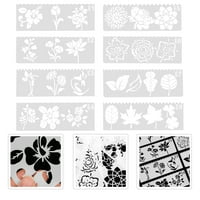 Шаблони Цветни шаблони за шаблони за рисуване на флорални планиращи шаблони за боядисване на флорални планиращи шаблони за скрабки