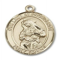 Extel голям овал 14kt злато изпълни медала на Дева Мария на Провиденс