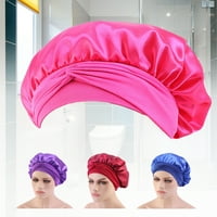 Travelwant Silk Satin капак, еластична широка лента за спални шапки за черни жени, сатенен капак на косата за сън, капаци за коса за къдрава коса