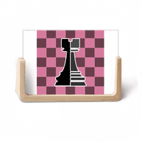 Checkerboard Rook Black Word Шах снимка дървена рамка на плота на плот