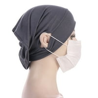 Шапки за кофа hijab undercap с дупка за уши, подчертан вътрешна капачка hijabs капачки от капачки с капачки под капачка с изрязване на уши за слушалки шапки зелени