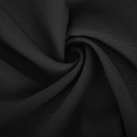 Yyeselk Елегантна флорална печат дамски блузи ежедневни къси ръкави туника върхове модерни чисти цветен декор декор свободно годни пуловерни риза тениски черни m