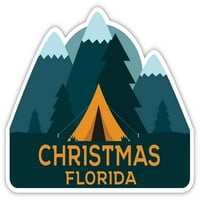 Коледен Флорида Сувенир Винилов стикер Стикер къмпинг дизайн на палатка