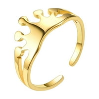 Регулируем титанов стоманен пръстен златен дами регулируем мемориален подарък
