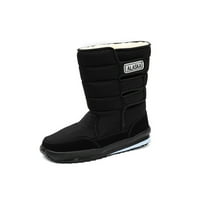 Lacyhop дами студено време небрежни зимни топли обувки дишаща платформа Slip устойчиво дърпане на снежни ботуши мъже черни 8