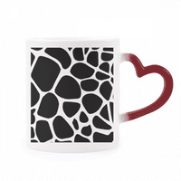 Жираф животинско изкуство зърно илюстрация модел на топлина, чувствителна към чаша червен цвят смяна на каменни изделия чаша