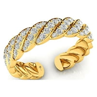 10k златен диамантен пръстен, розов златен пръстен, сватбен пръстен, подаръци за годеж, подарък за шаферки