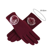 вредни двойки жени ръкавици топъл дантелен кристан сгъстяване на дами ръкавици за къмпинг, един размер 9
