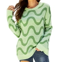 adviicd плюс размери пуловери за жени вафли за жени, пуловер за врата на небрежен дълъг ръкав страничен копче копче Henley Pullover Jumper Top