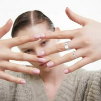 Heiheiup двойка пръстен комплект прости модни бижута Популярни аксесоари пръстени за жени
