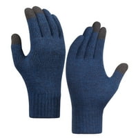 Зимни сензорен екран ръкавици за мъже жени Термични черни сиви топли ръкавици против плъзгане на ръкавици за размер за текстови съобщения за бягане