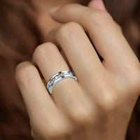 Модна тенденция пръстен от неръждаема стомана диамантен инкрустиран любовници стоманен цирконов пръстен сплави жени мъже изискани пръстен модни бижута подаръчни пръстени за приятели момичета момчета