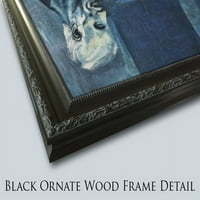Лов на бълхи в древна гора Голяма черна богато украсена дървена рамка на платно от Теодор Северин Кителсен