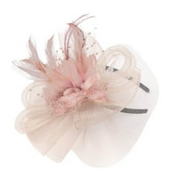 SHPWFBE аксесоари Жени модни сватбени мрежести шапки очаровател pe n n y панделки и пера парти