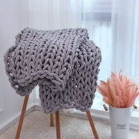 2* Светло сиво, Chinille Knitting Bender Bed Throw Pad Baby Baby Soft Throw for Home Decor Steal Sofa Throw