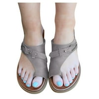 Жени ботуши сандали, плоски сандали удобни подхлъзващи се дами летни плажни обувки