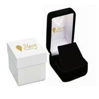 Macey Worldwide Jewelry 14K White Gold Diamond A Първоначална буква висулка CTW