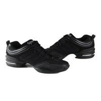 Harsuny дамски момичета джаз обувки практикуват комфорт маратонка дантелени атлетични обувки черни 3y