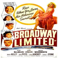 Broadway Limited US Poster Top Dight: Marjorie Woodworth Отгоре отгоре: Victor McLaglen Patsy Kelly Leonid Kinsey Zasu Pitts ndennis O'Keefe Movie Poster Masterprint