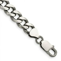Sterling Silver Antiqued Curb Chain.