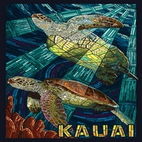 Кауай, Хавай, мозайка от морска костенурка