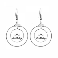 Честит рожден ден представя благословия красиви обеци Dangle Hoop Jewelry Drop Circle
