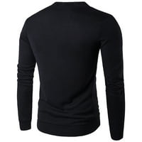 Zunfeo пуловер Кардиган за мъже- тънък прилепване v-образно вещество, твърд дълъг ръкав плетещ небрежен бутон надолу отворени предни плетани върхове черни l