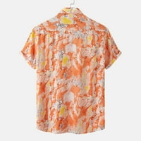 Оалиро мъжки хавайски ризи с къс ръкав мъже ежедневни копчета плаж не-позициониращ флорален печат за късо ръкав риза блуза блуза блуза