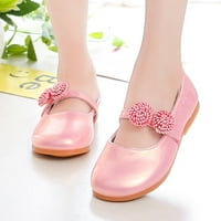 Zlekejiko кожени обувки за малко дете момичета с размер деца обувки бели кожени обувки Bowknot Girls Princess Shoes Single Shoes Performance Shoes