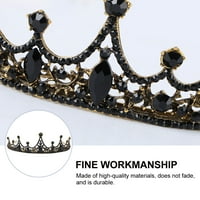 Бароков стил булчинска корона черна елегантна корона сватбена рокля аксесоар
