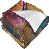 Цветна акварелна зебра хвърляне на одеяло супер меко леко уютно луксозно плюшено микрофибърно кралица размер фланел руно одеяла