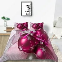 Комплект за покритие на одеята Уникален дизайн Честит коледна отпечатана луксозна домашна спалня, Калифорния Кинг