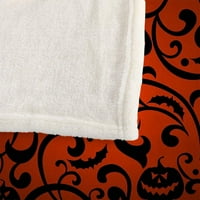 -Dake хвърляне на одеяло Хелоуин черно -бял гръндж фон с паяжини декоративни меки топли уютни фланелни плюшени хвърляния одеяла за бебето малко дете котка